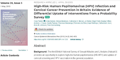 High-Risk Human Papillomavirus (HPV) Infection Journal thumbnail